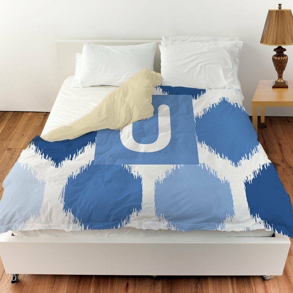 Thumbprintz Duvet King Cover Monogrammed Letter U